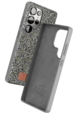 Onegif Samsung Galaxy S25 Ultra Bright Simli Kapak - Gümüş - Görsel 2