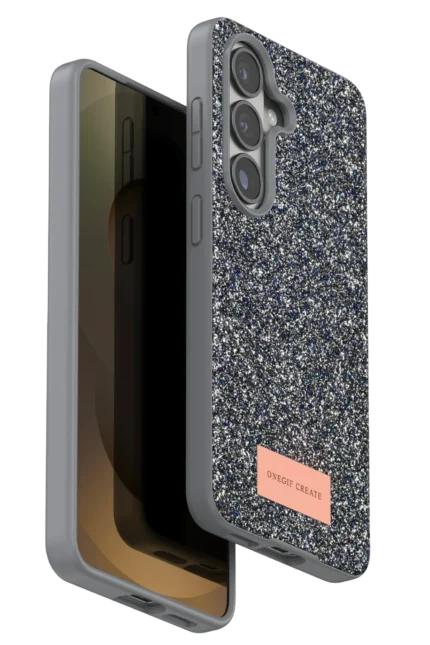 Onegif Samsung Galaxy S26 Bright Simli Kapak - Gümüş