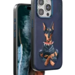 Venco Apple iPhone 15 Pro Max Perma Desenli Kapak - Lacivert