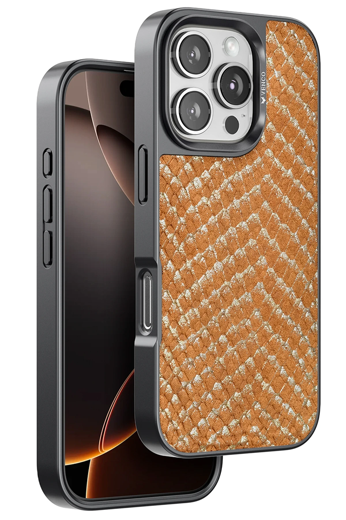 venco-iphone-16-pro-viper-kapak-kahverengi-default Venco Apple iPhone 16 Pro Viper Kapak - Kahverengi - Görsel 1