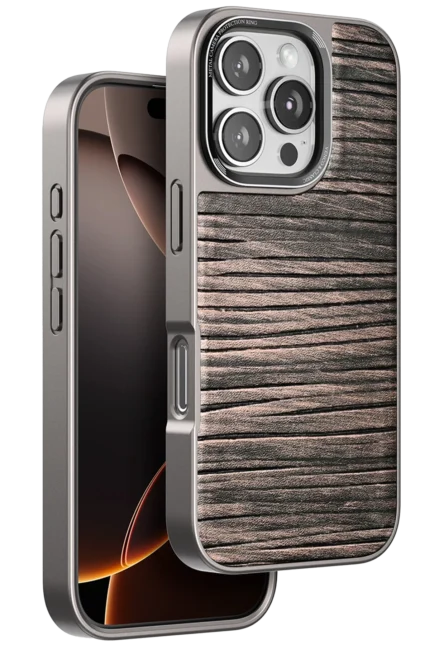 Venco Apple iPhone 16 Pro Wave Kapak - Kahverengi