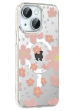 Joko Apple iPhone 14 Floral Magsafe Kapak - Pembe