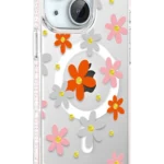 Joko Apple iPhone 14 Floral Magsafe Kapak - Turuncu
