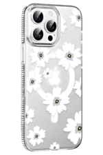 Joko Apple iPhone 14 Pro Max Floral Magsafe Kapak - Beyaz
