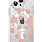 Joko Apple iPhone 14 Pro Max Floral Magsafe Kapak - Pembe
