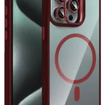 Joko Apple iPhone 14 Pro Max Remim Lensli Magsafe Standlı Kapak - Bordo