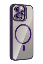 Joko Apple iPhone 14 Pro Max Remim Lensli Magsafe Standlı Kapak - Derin Mor - Görsel 3