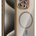 Joko Apple iPhone 14 Pro Max Remim Lensli Magsafe Standlı Kapak - Kahverengi