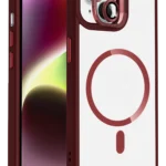 Joko Apple iPhone 14 Remim Lensli Magsafe Standlı Kapak - Bordo