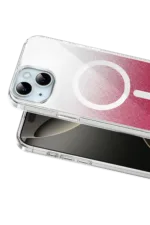 Onegif Apple iPhone 14 Sora Simli Magsafe Kapak - Kırmızı - Görsel 2