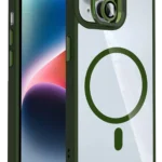Joko Apple iPhone 15 Plus Remim Lensli Magsafe Standlı Kapak - Koyu Yeşil