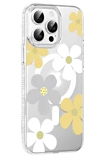 Joko Apple iPhone 15 Pro Floral Magsafe Kapak - Sarı