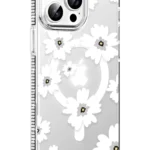Joko Apple iPhone 15 Pro Max Floral Magsafe Kapak - Beyaz