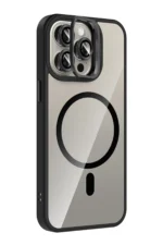 Joko Apple iPhone 15 Pro Max Remim Lensli Magsafe Standlı Kapak - Siyah - Görsel 2