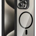 Joko Apple iPhone 15 Pro Max Remim Lensli Magsafe Standlı Kapak - Siyah