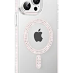 Joko Apple iPhone 15 Pro Move Taşlı Magsafe Kapak - Gümüş