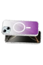 Onegif Apple iPhone 15 Sora Simli Magsafe Kapak - Mor - Görsel 3