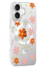 Joko Apple iPhone 16 Floral Magsafe Kapak - Turuncu