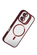 Joko Apple iPhone 16 Plus Remim Lensli Magsafe Standlı Kapak - Bordo - Görsel 2