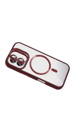 Joko Apple iPhone 16 Plus Remim Lensli Magsafe Standlı Kapak - Bordo - Görsel 3