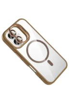 Joko Apple iPhone 16 Plus Remim Lensli Magsafe Standlı Kapak - Kahverengi - Görsel 3