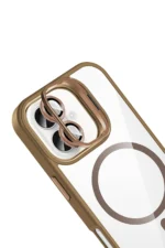 Joko Apple iPhone 16 Plus Remim Lensli Magsafe Standlı Kapak - Kahverengi - Görsel 4