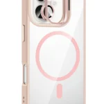 Joko Apple iPhone 16 Plus Remim Lensli Magsafe Standlı Kapak - Pembe
