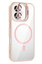 Joko Apple iPhone 16 Plus Remim Lensli Magsafe Standlı Kapak - Pembe