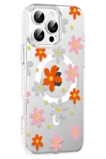 Joko Apple iPhone 16 Pro Floral Magsafe Kapak - Turuncu