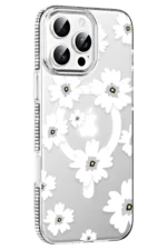 Joko Apple iPhone 16 Pro Max Floral Magsafe Kapak - Beyaz