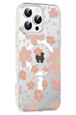Joko Apple iPhone 16 Pro Max Floral Magsafe Kapak - Pembe