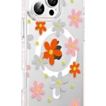 Joko Apple iPhone 16 Pro Max Floral Magsafe Kapak - Turuncu