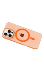 Joko Apple iPhone 16 Pro Max PC Blank Magsafe Kapak - Turuncu - Görsel 2
