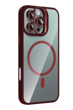 Joko Apple iPhone 16 Pro Max Remim Lensli Magsafe Standlı Kapak - Bordo - Görsel 2
