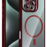 Joko Apple iPhone 16 Pro Max Remim Lensli Magsafe Standlı Kapak - Bordo