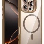 Joko Apple iPhone 16 Pro Max Remim Lensli Magsafe Standlı Kapak - Kahverengi