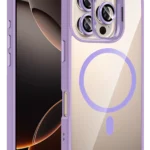 Joko Apple iPhone 16 Pro Max Remim Lensli Magsafe Standlı Kapak - Lila