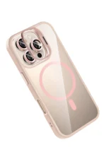 Joko Apple iPhone 16 Pro Max Remim Lensli Magsafe Standlı Kapak - Pembe - Görsel 3