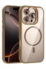 Joko Apple iPhone 16 Pro Remim Lensli Magsafe Standlı Kapak - Kahverengi