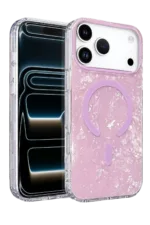 Onegif Apple iPhone 17 Pro Max Mila Dalgalı Magsafe Kapak - Lila