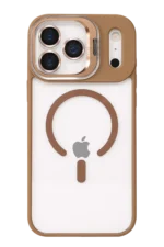 Joko Apple iPhone 17 Pro Max Remim Lensli Magsafe Standlı Kapak - Kahverengi - Görsel 2
