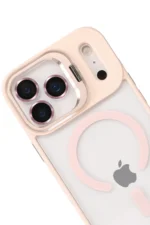 Joko Apple iPhone 17 Pro Max Remim Lensli Magsafe Standlı Kapak - Pembe - Görsel 3
