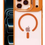 Joko Apple iPhone 17 Pro Max Remim Lensli Magsafe Standlı Kapak - Turuncu