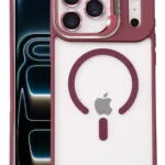 Joko Apple iPhone 17 Pro Remim Lensli Magsafe Standlı Kapak - Bordo