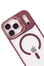 Joko Apple iPhone 17 Pro Remim Lensli Magsafe Standlı Kapak - Bordo - Görsel 3