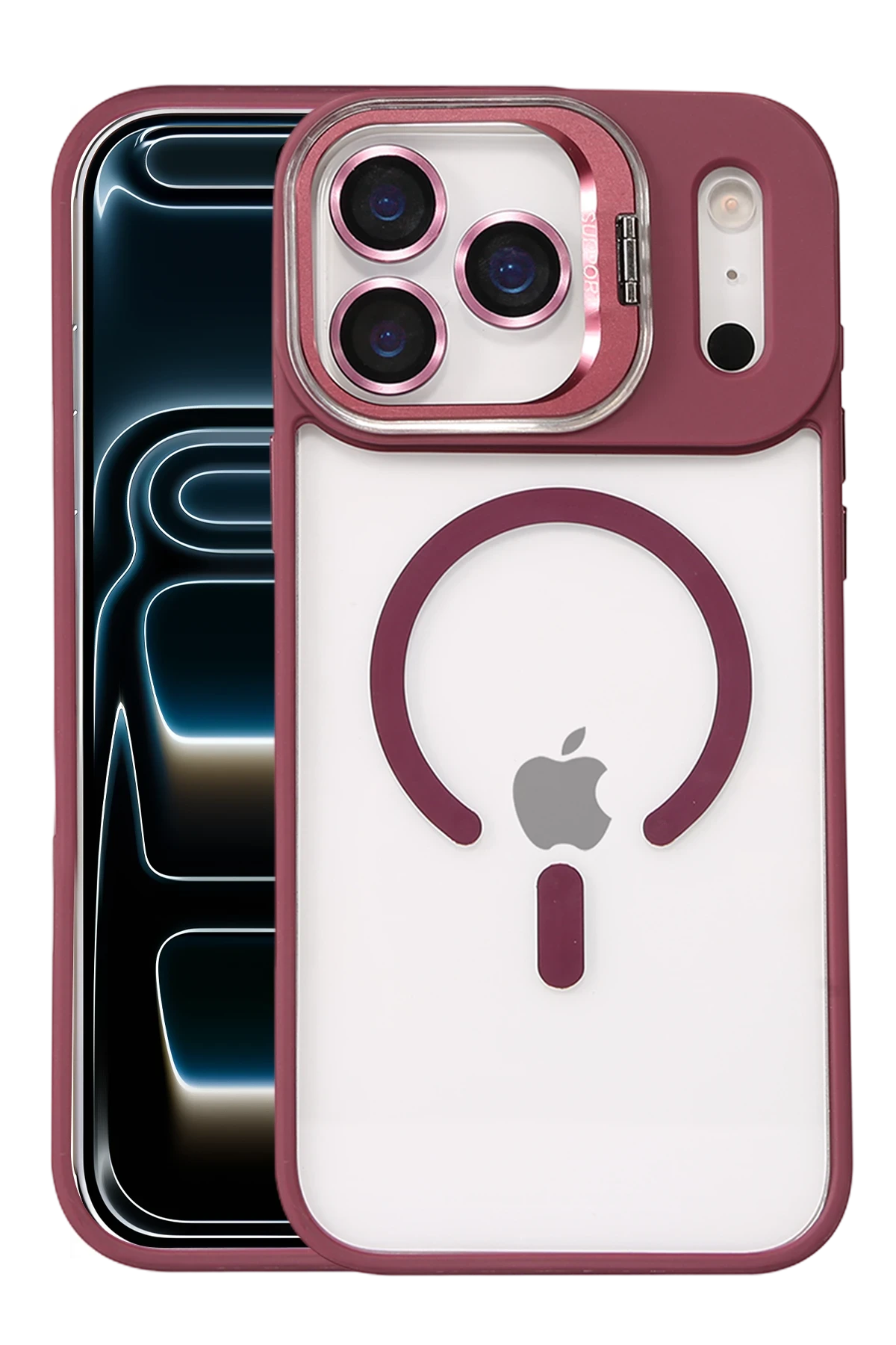 joko-apple-iphone-17-pro-remim-lensli-magsafe-standli-kapak-bordo-default Joko Apple iPhone 17 Pro Remim Lensli Magsafe Standlı Kapak - Bordo - Görsel 1