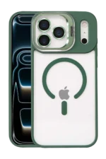 Joko Apple iPhone 17 Pro Remim Lensli Magsafe Standlı Kapak - Koyu Yeşil