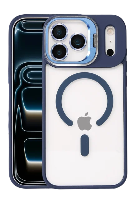 Joko Apple iPhone 17 Pro Remim Lensli Magsafe Standlı Kapak - Lacivert