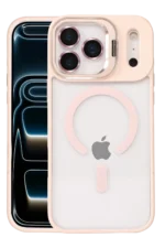 Joko Apple iPhone 17 Pro Remim Lensli Magsafe Standlı Kapak - Pembe