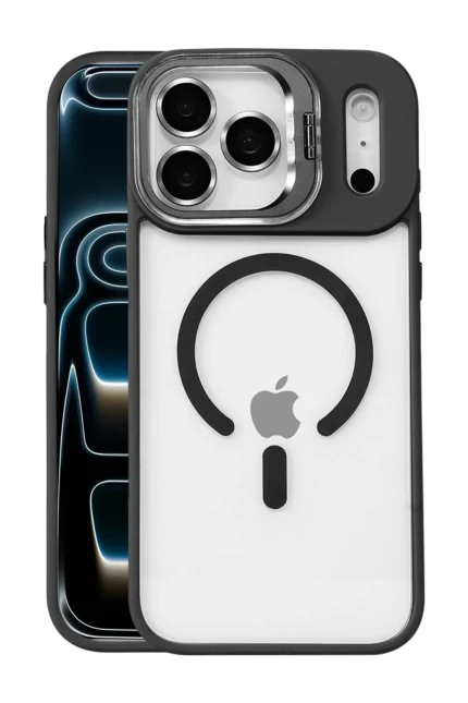 Joko Apple iPhone 17 Pro Remim Lensli Magsafe Standlı Kapak - Siyah